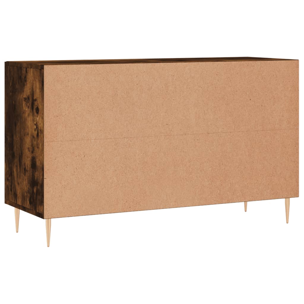 skænk 100x36x60 cm konstrueret træ røget egetræsfarve