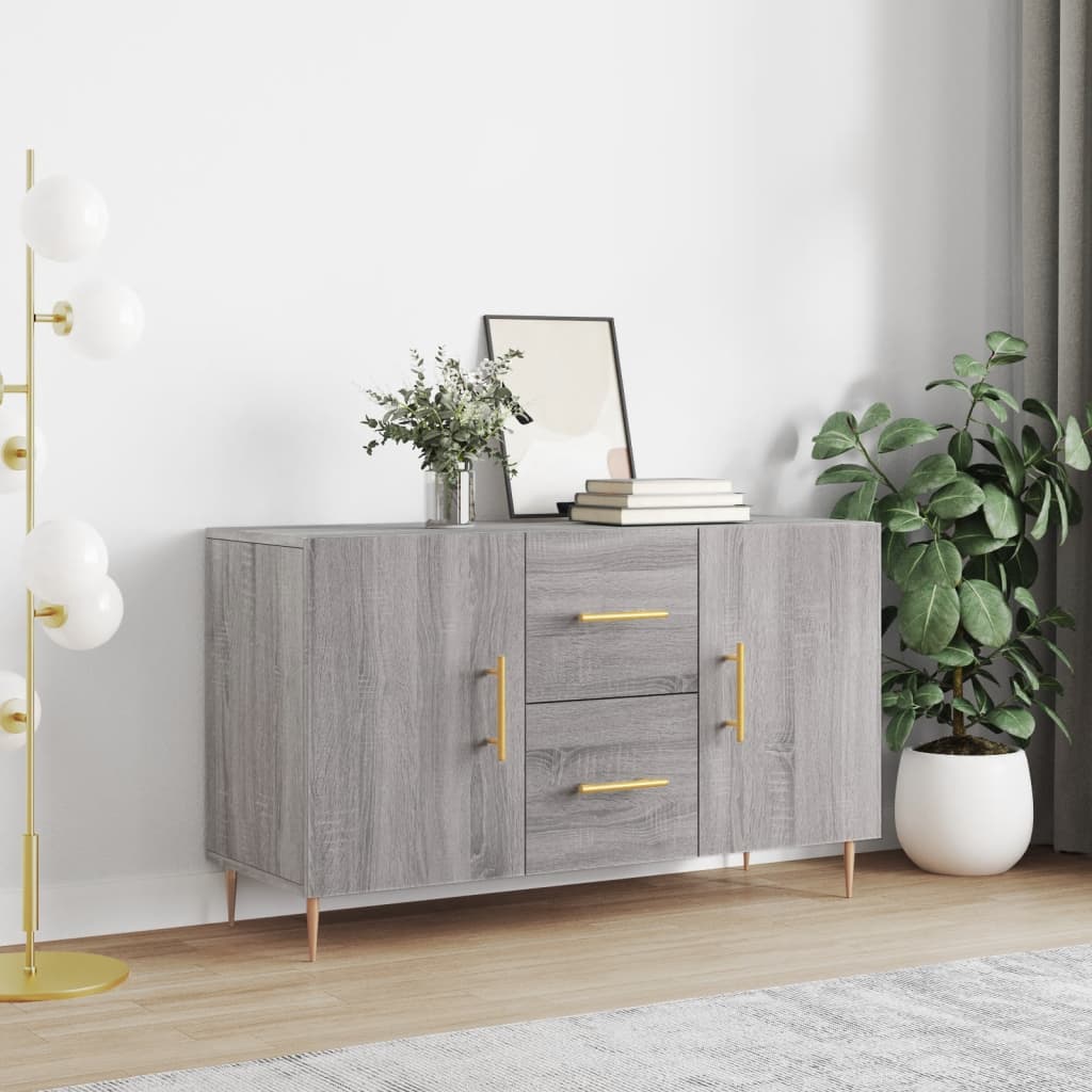 skænk 100x36x60 cm konstrueret træ grå sonoma-eg