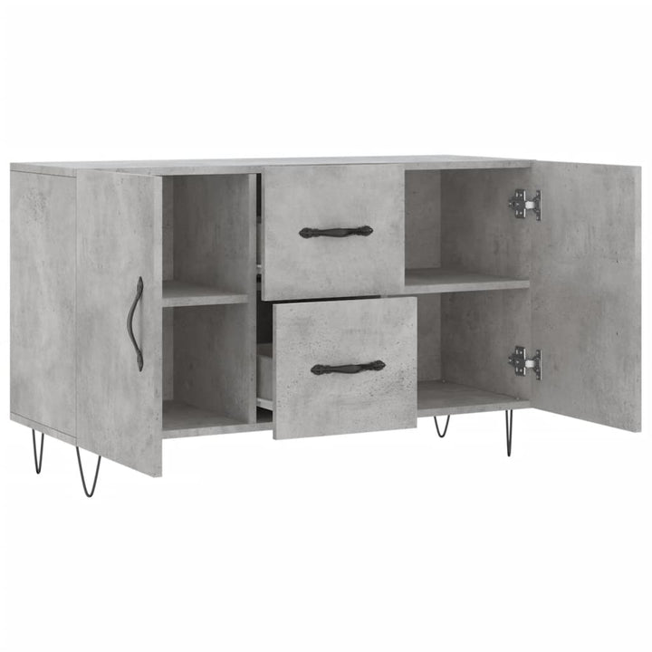 skænk 100x36x60 cm konstrueret træ betongrå