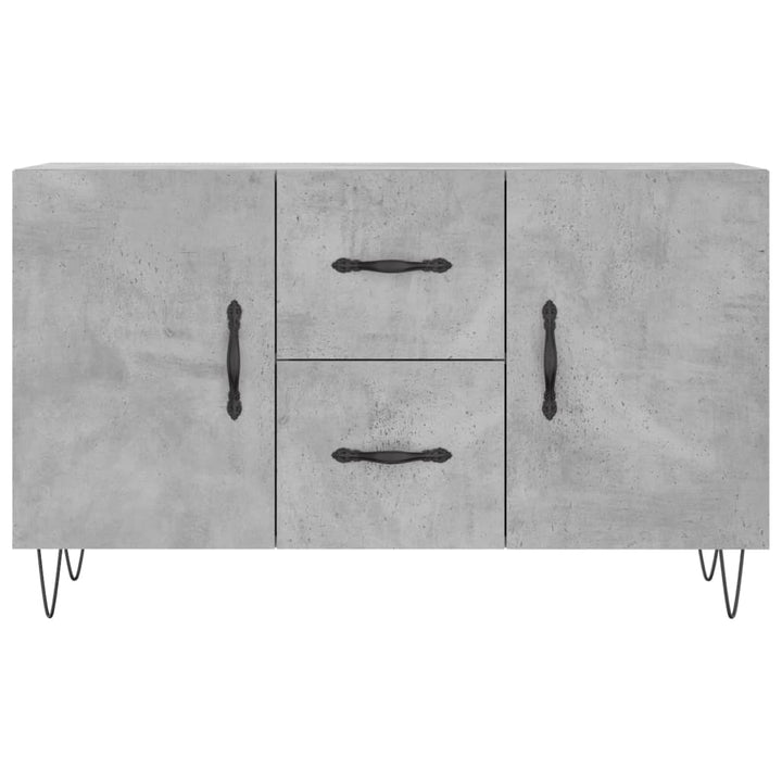 skænk 100x36x60 cm konstrueret træ betongrå