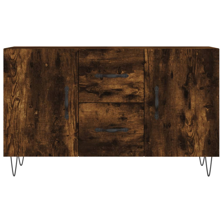 skænk 100x36x60 cm konstrueret træ røget egetræsfarve