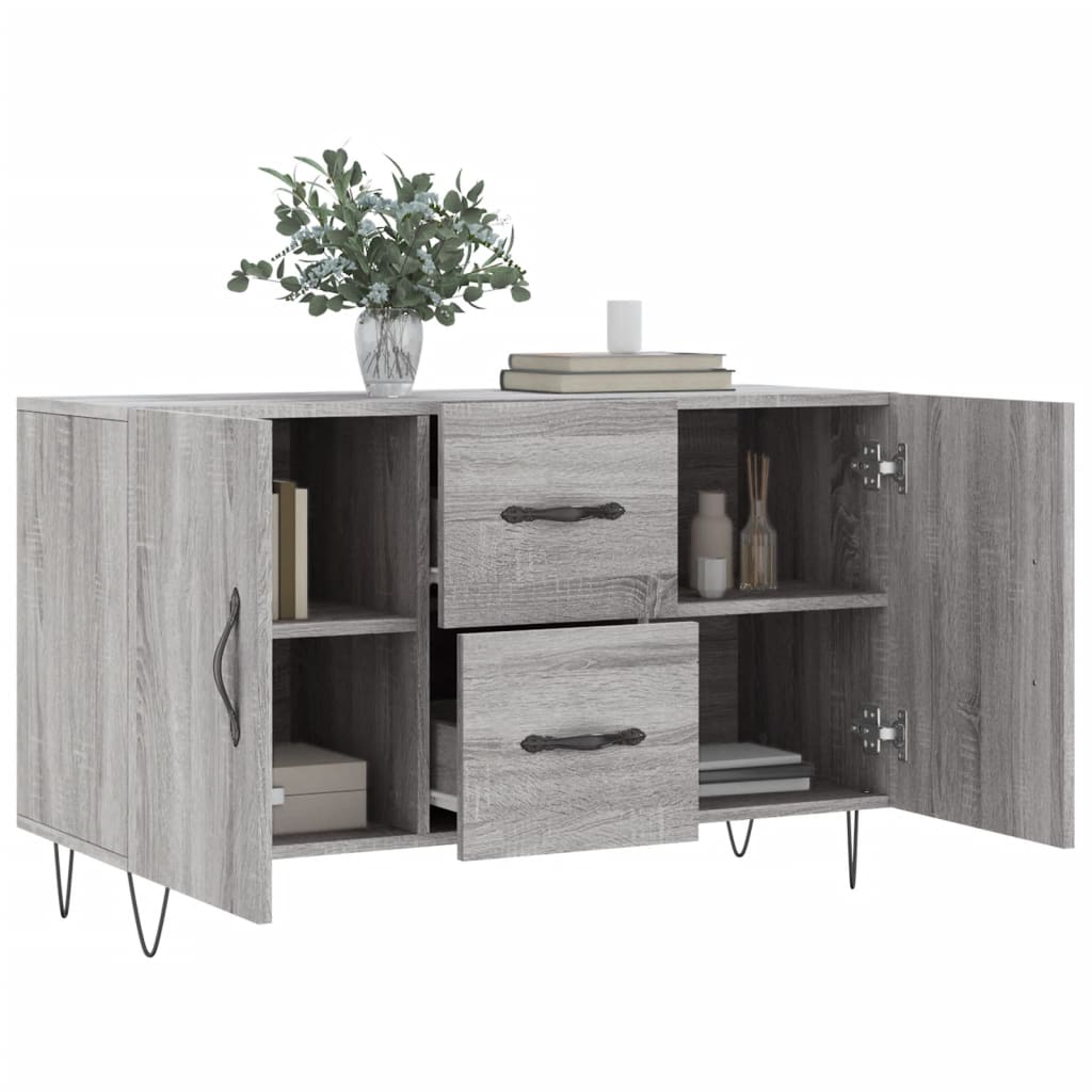 skænk 100x36x60 cm konstrueret træ grå sonoma-eg