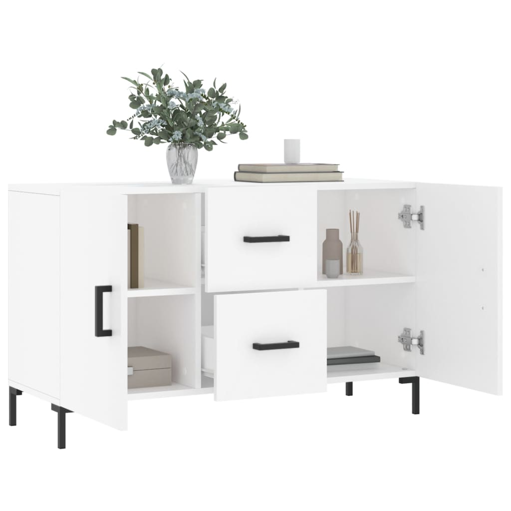 skænk 100x36x60 cm konstrueret træ hvid
