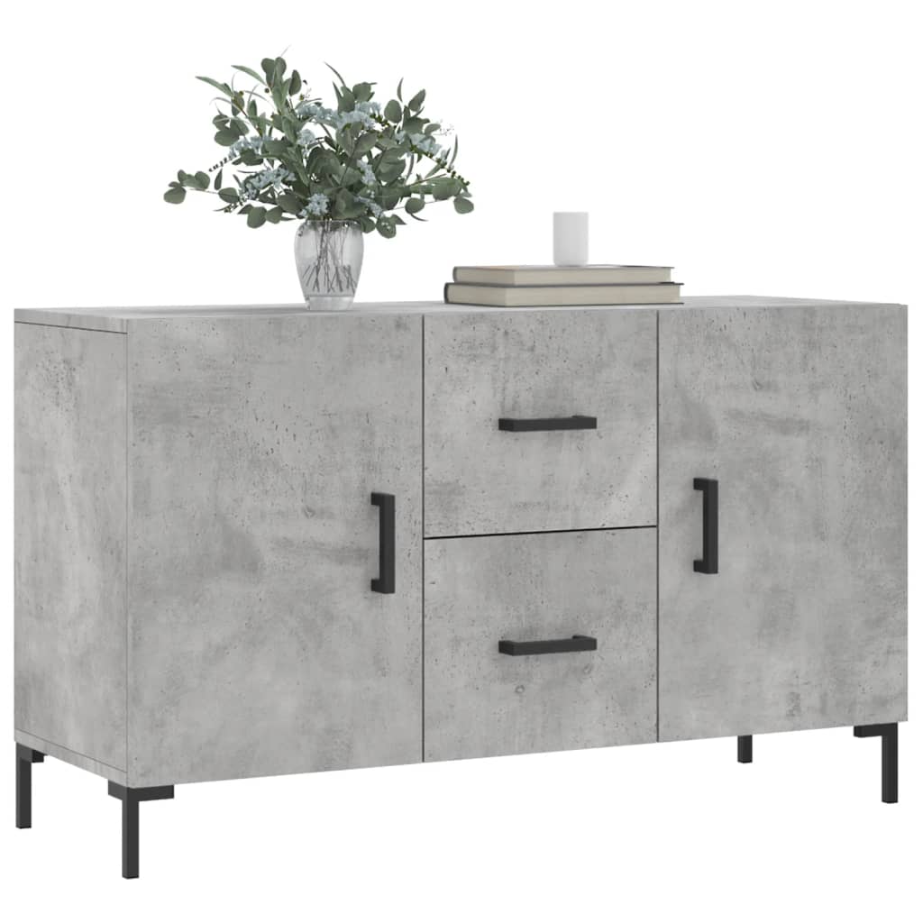 skænk 100x36x60 cm konstrueret træ betongrå