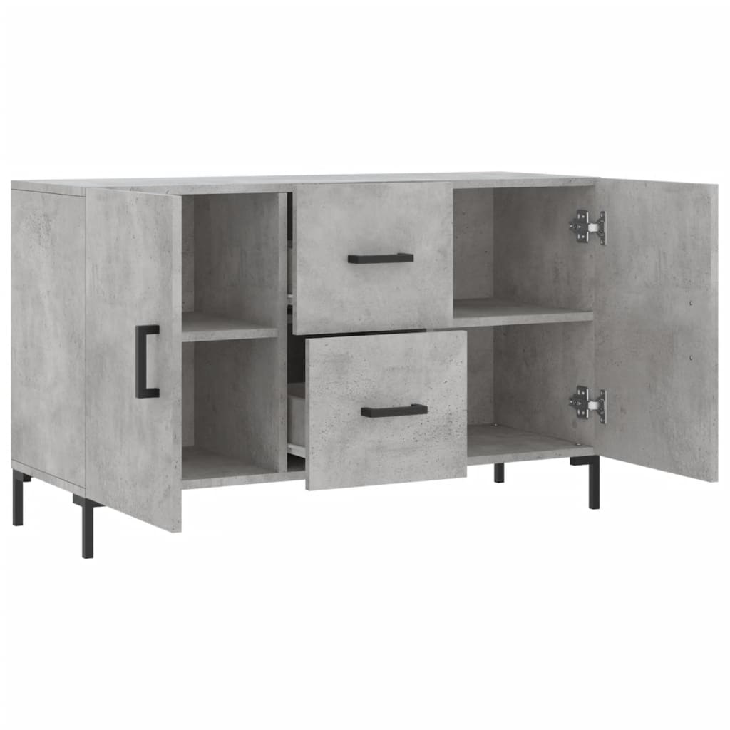 skænk 100x36x60 cm konstrueret træ betongrå