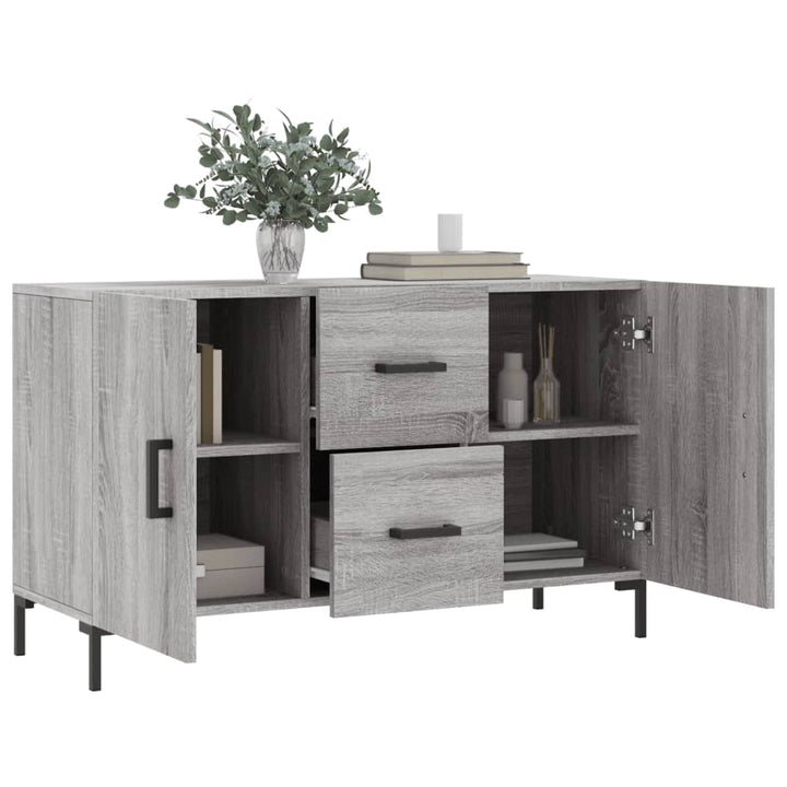 skænk 100x36x60 cm konstrueret træ grå sonoma-eg
