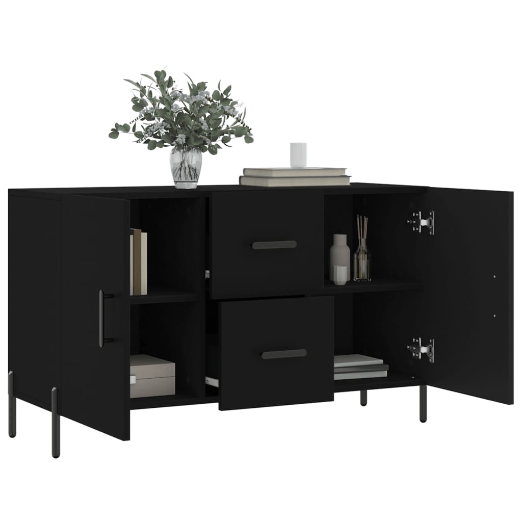 skænk 100x36x60 cm konstrueret træ sort