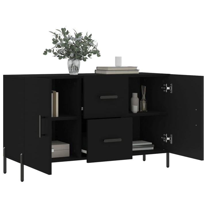 skænk 100x36x60 cm konstrueret træ sort