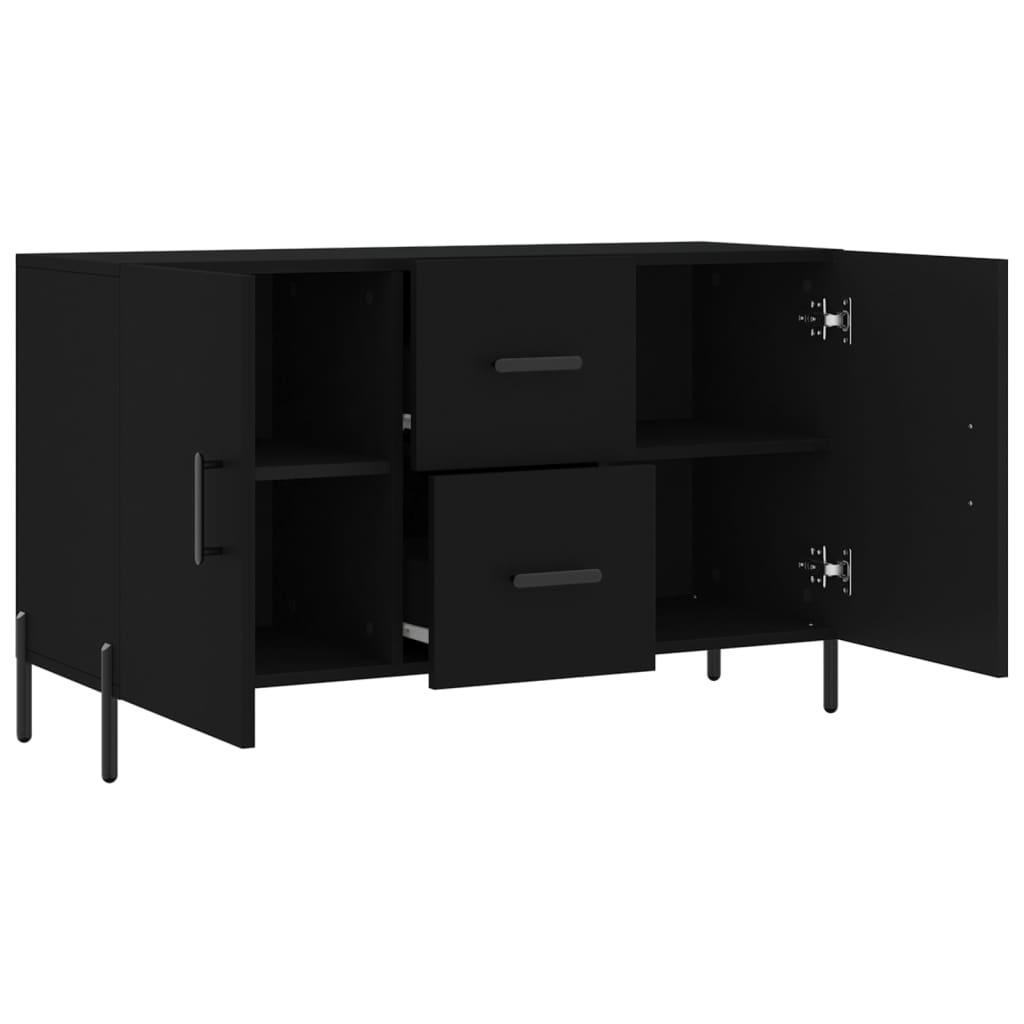 skænk 100x36x60 cm konstrueret træ sort