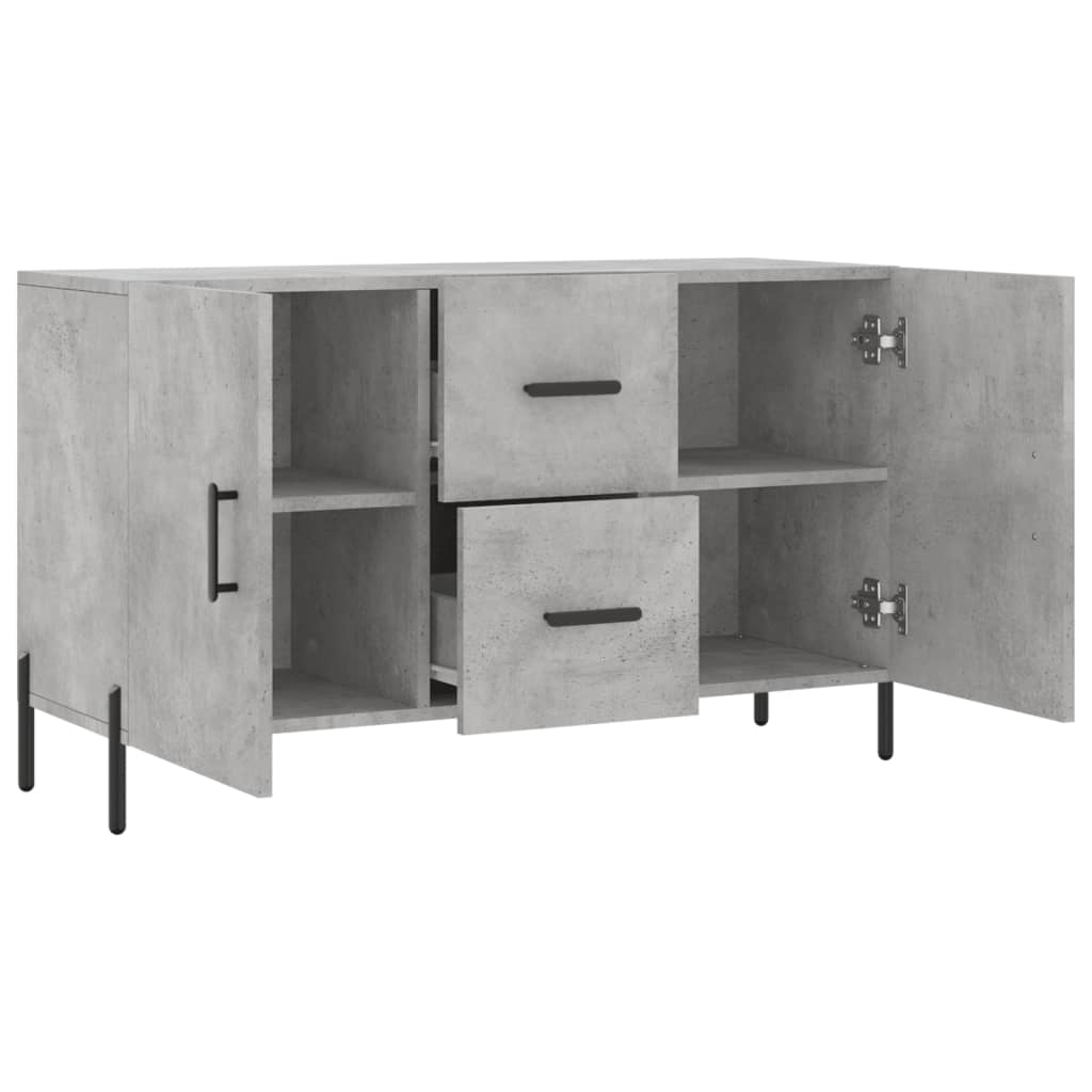 skænk 100x36x60 cm konstrueret træ betongrå