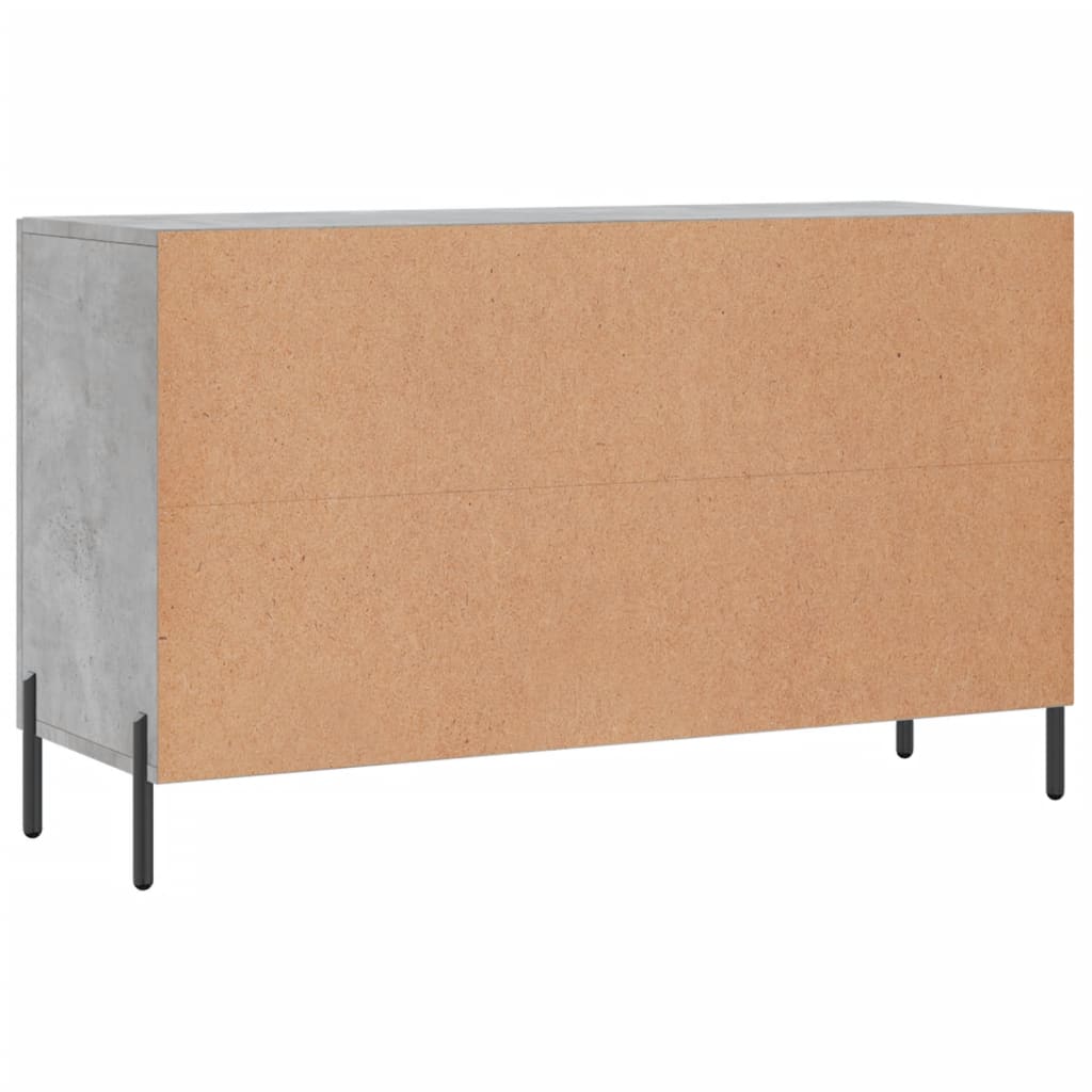 skænk 100x36x60 cm konstrueret træ betongrå