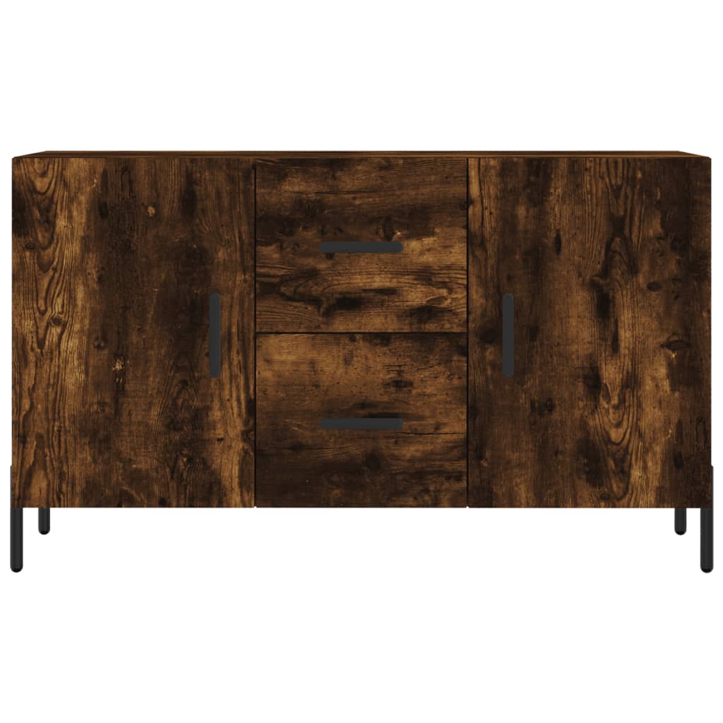skænk 100x36x60 cm konstrueret træ røget egetræsfarve