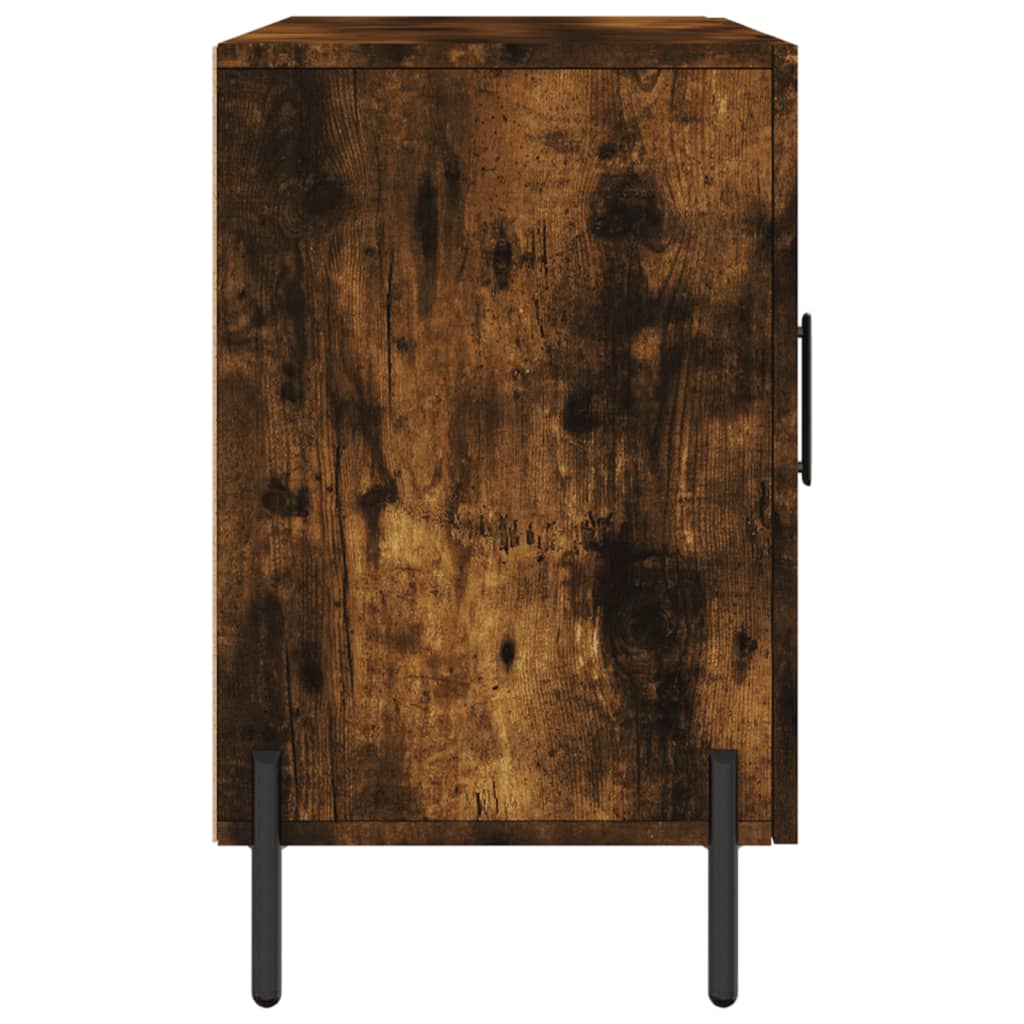 skænk 100x36x60 cm konstrueret træ røget egetræsfarve