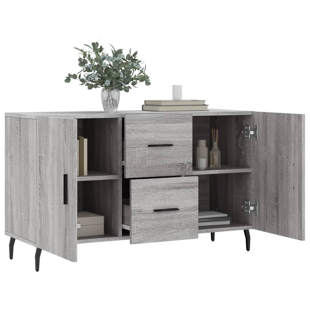 skænk 100x36x60 cm konstrueret træ grå sonoma-eg