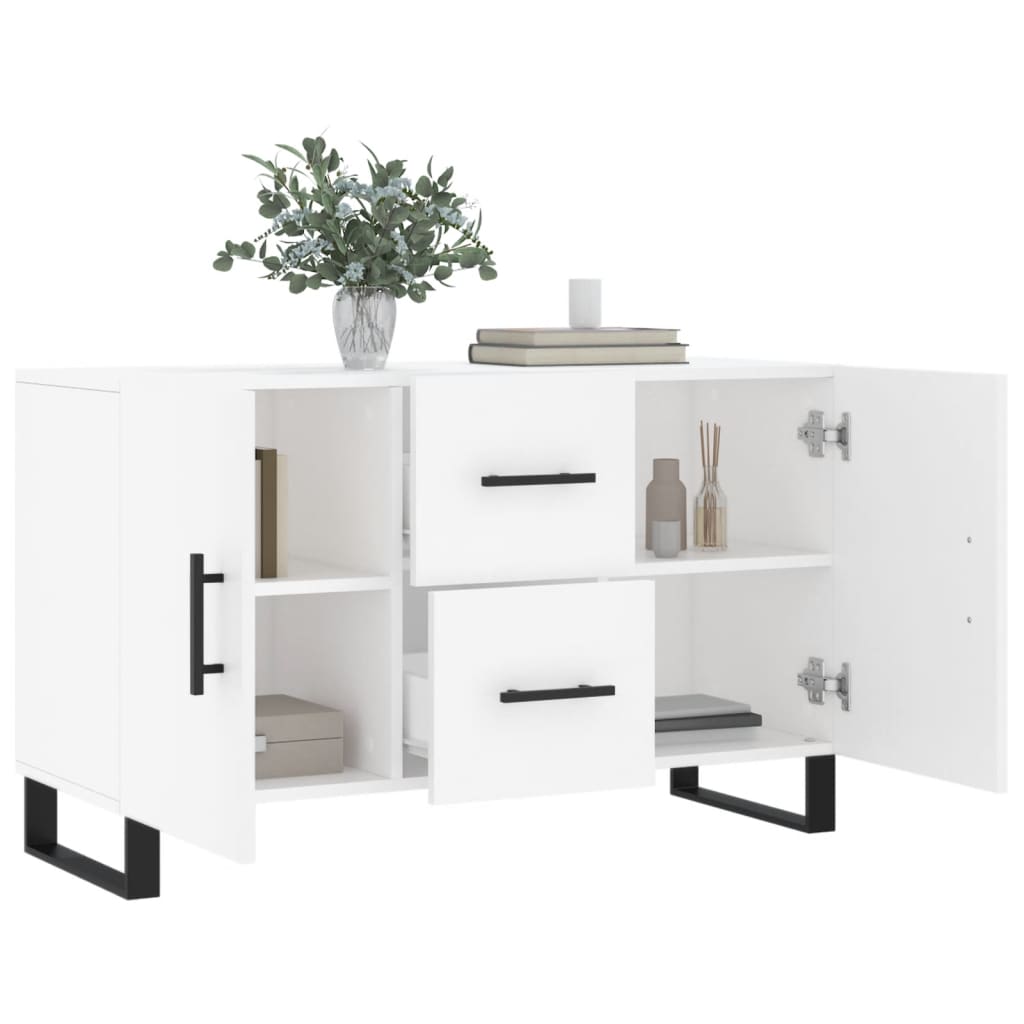 skænk 100x36x60 cm konstrueret træ hvid