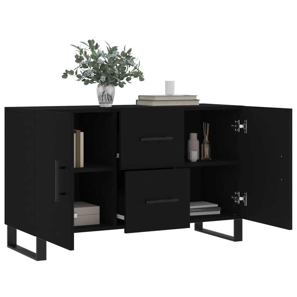 skænk 100x36x60 cm konstrueret træ sort