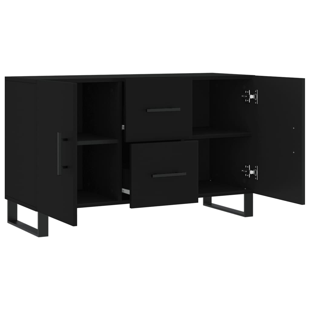 skænk 100x36x60 cm konstrueret træ sort