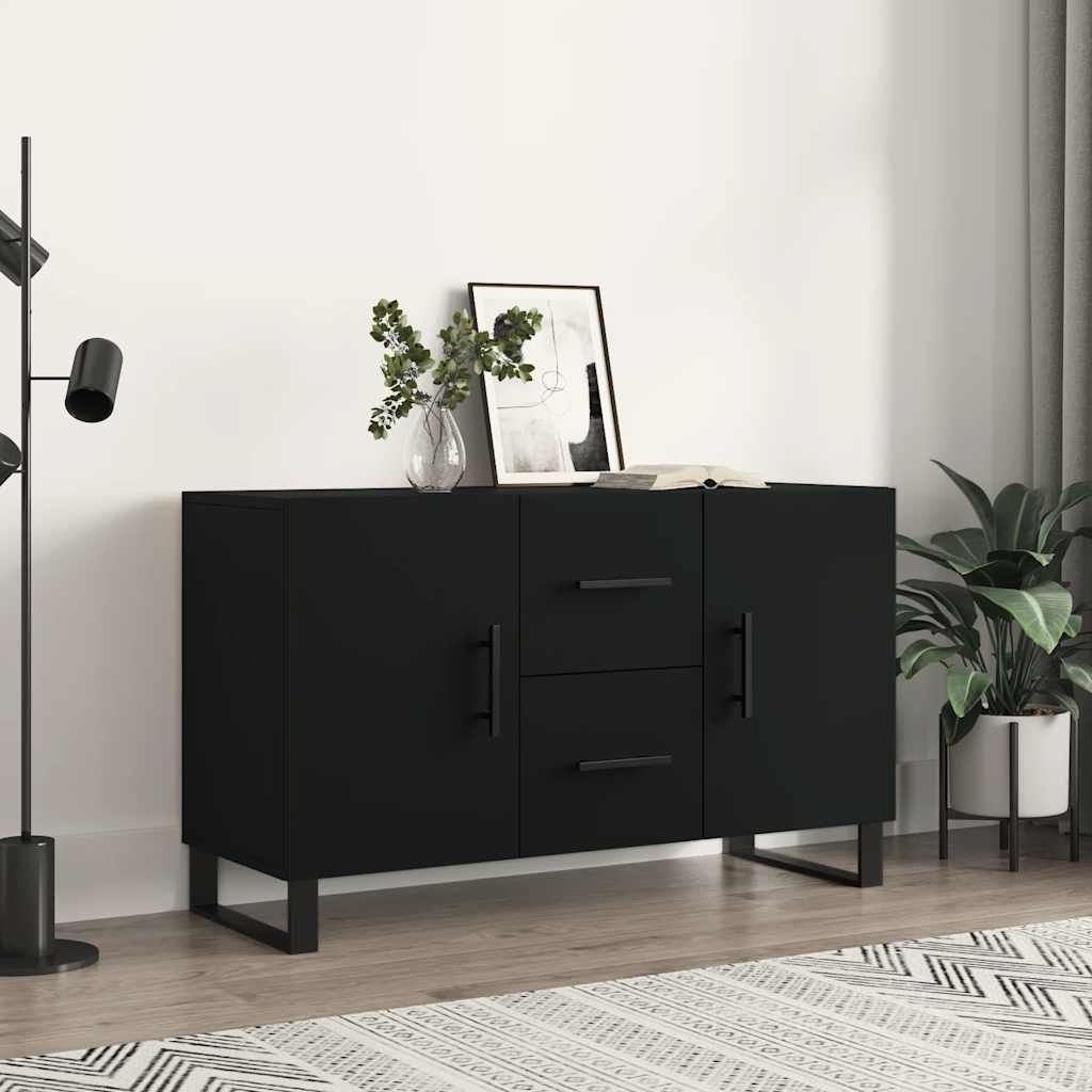 skænk 100x36x60 cm konstrueret træ sort