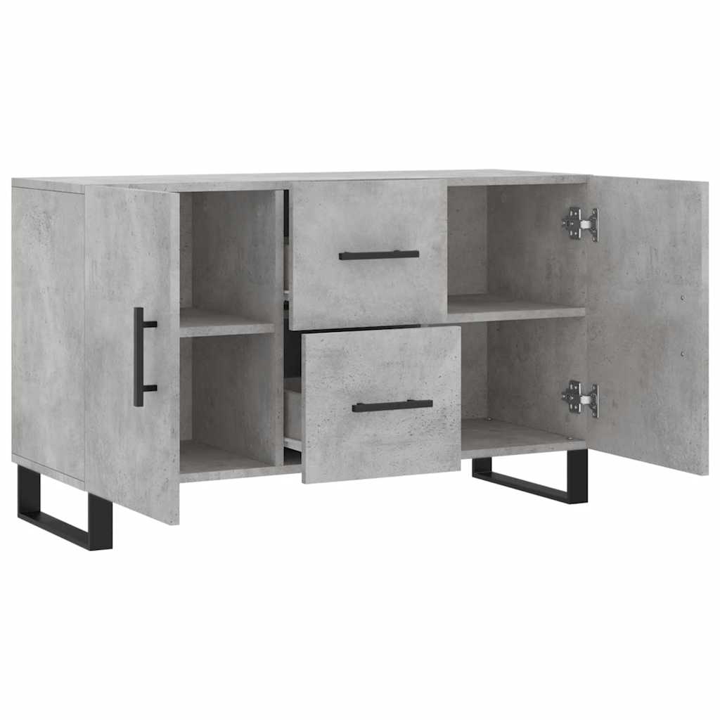 skænk 100x36x60 cm konstrueret træ betongrå