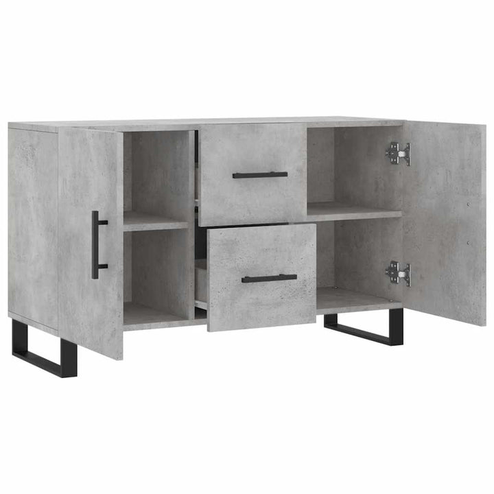 skænk 100x36x60 cm konstrueret træ betongrå
