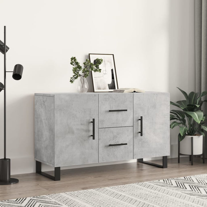 skænk 100x36x60 cm konstrueret træ betongrå