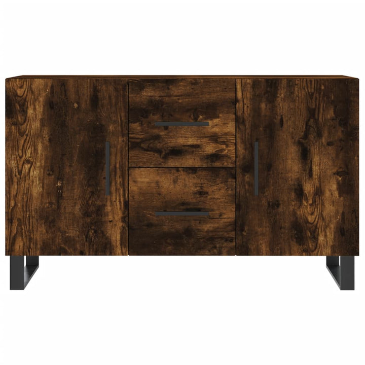 skænk 100x36x60 cm konstrueret træ røget egetræsfarve