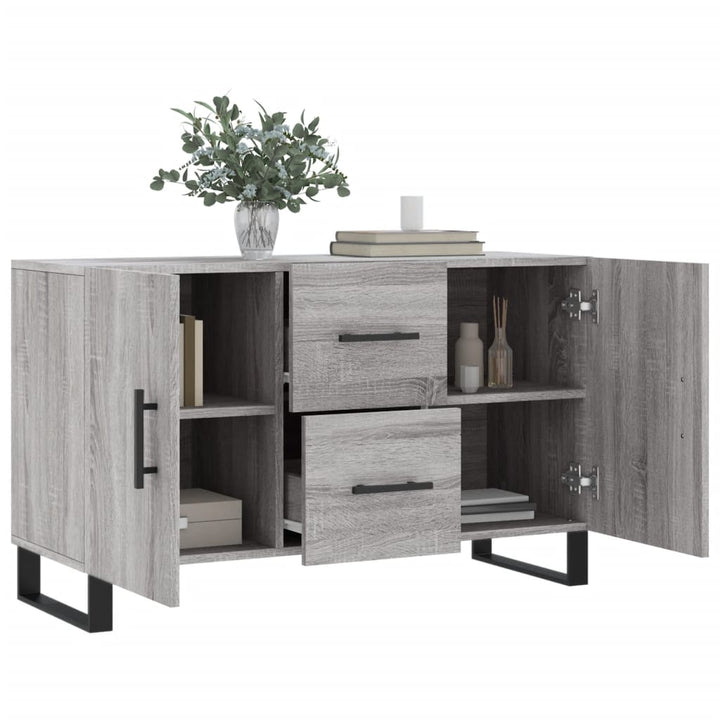 skænk 100x36x60 cm konstrueret træ grå sonoma-eg