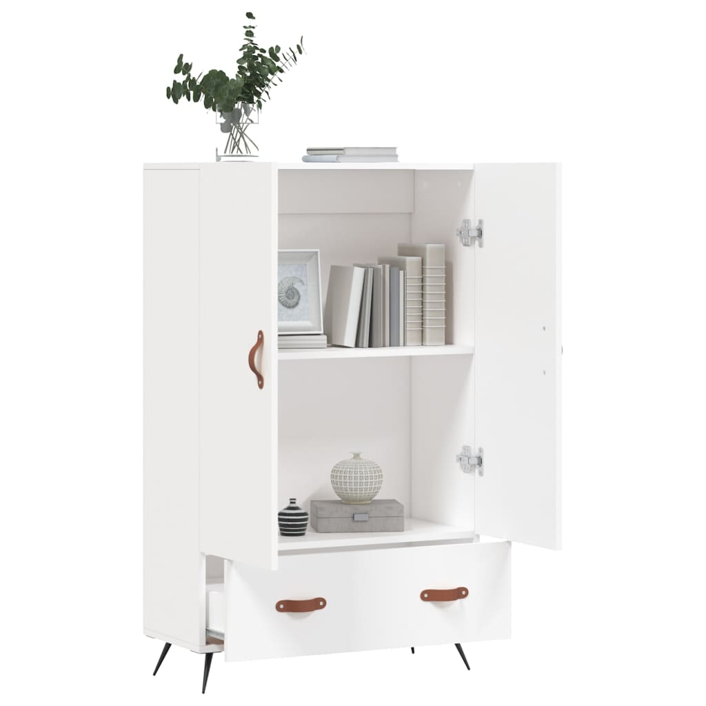 skab 69,5x31x115 cm konstrueret træ hvid