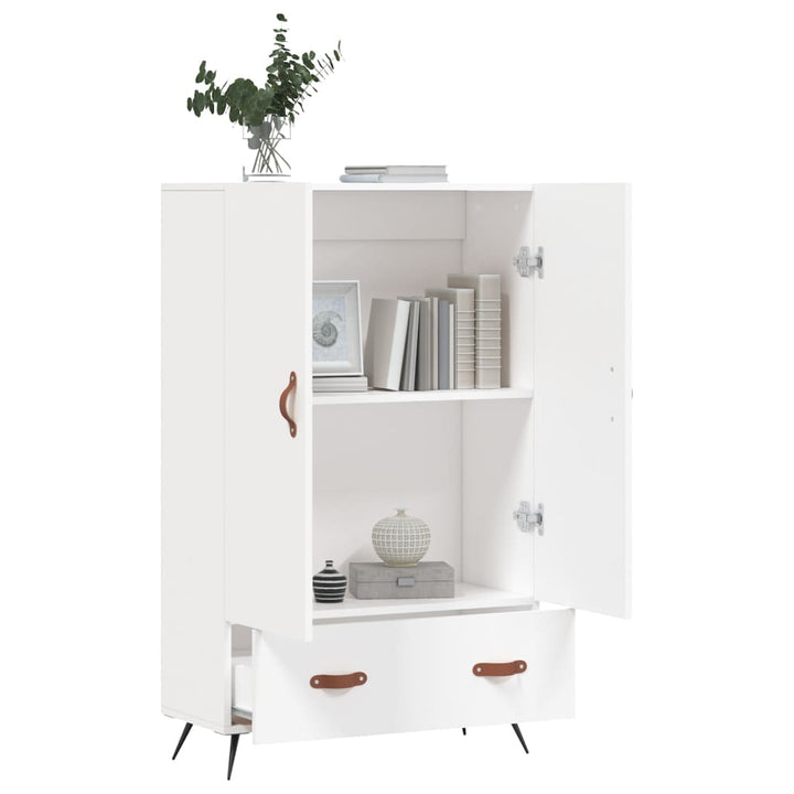 skab 69,5x31x115 cm konstrueret træ hvid