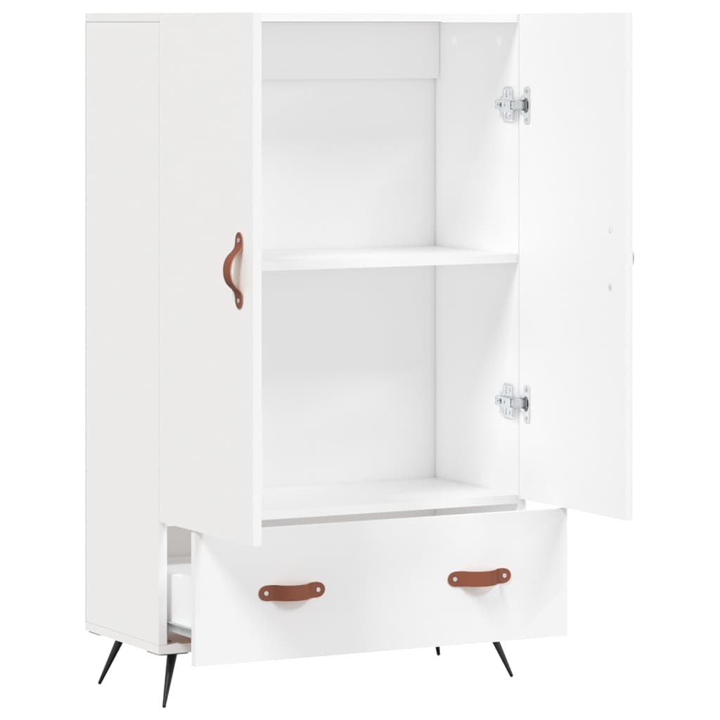 skab 69,5x31x115 cm konstrueret træ hvid
