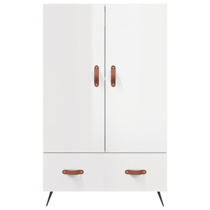 skab 69,5x31x115 cm konstrueret træ hvid højglans