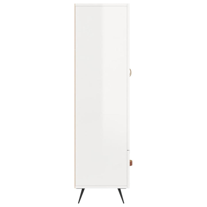 skab 69,5x31x115 cm konstrueret træ hvid højglans