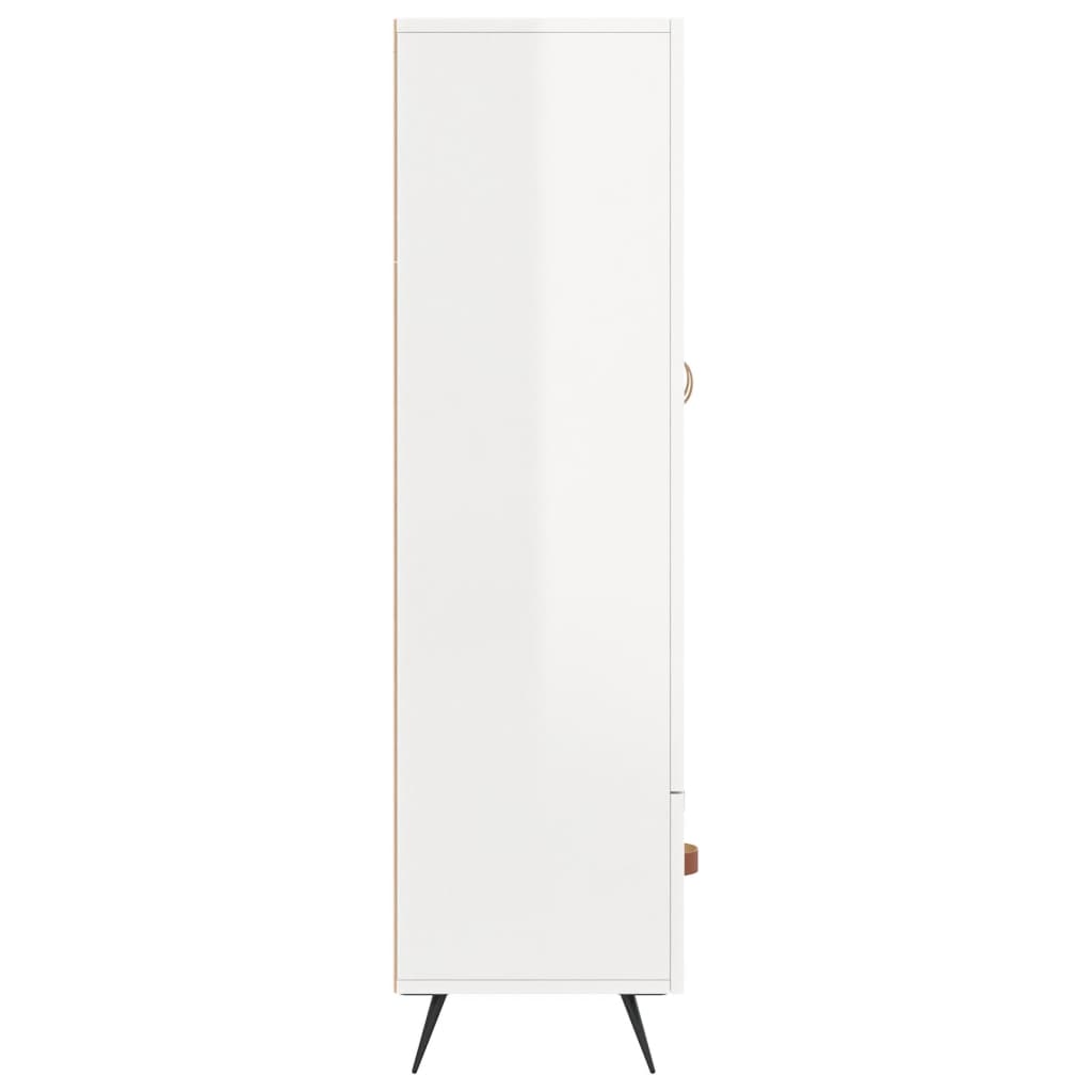 skab 69,5x31x115 cm konstrueret træ hvid højglans