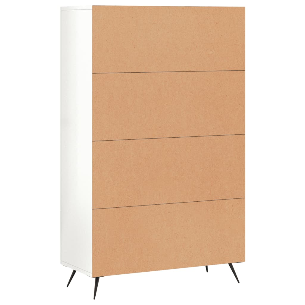 skab 69,5x31x115 cm konstrueret træ hvid højglans