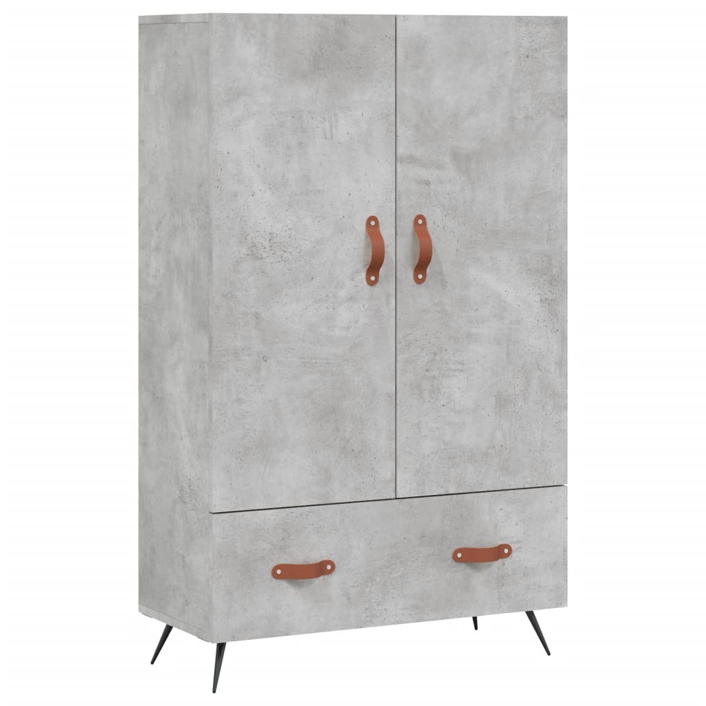 skab 69,5x31x115 cm konstrueret træ betongrå