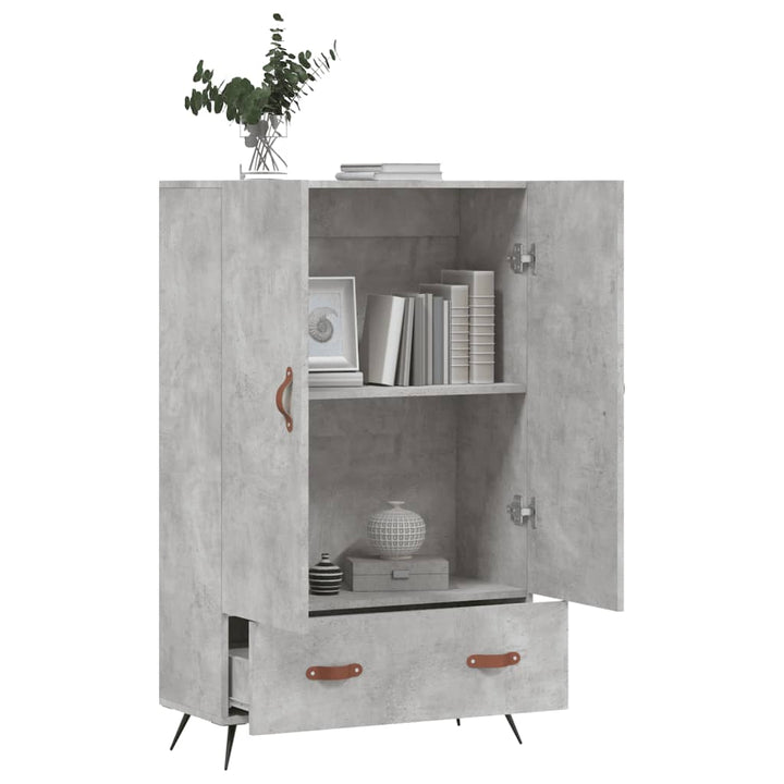 skab 69,5x31x115 cm konstrueret træ betongrå