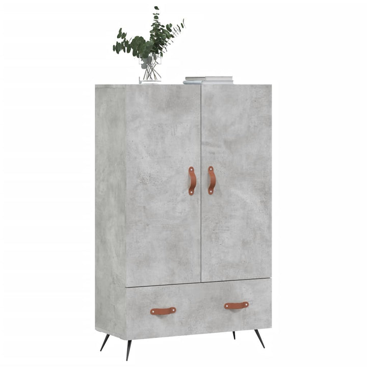 skab 69,5x31x115 cm konstrueret træ betongrå