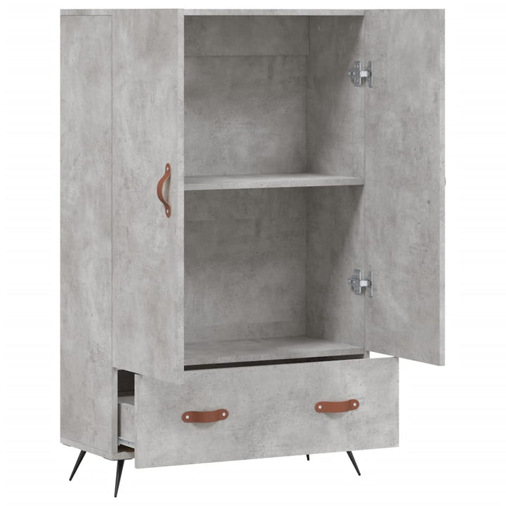 skab 69,5x31x115 cm konstrueret træ betongrå