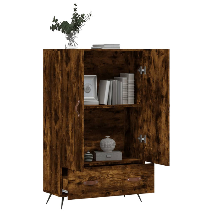 skab 69,5x31x115 cm konstrueret træ røget sonoma-eg
