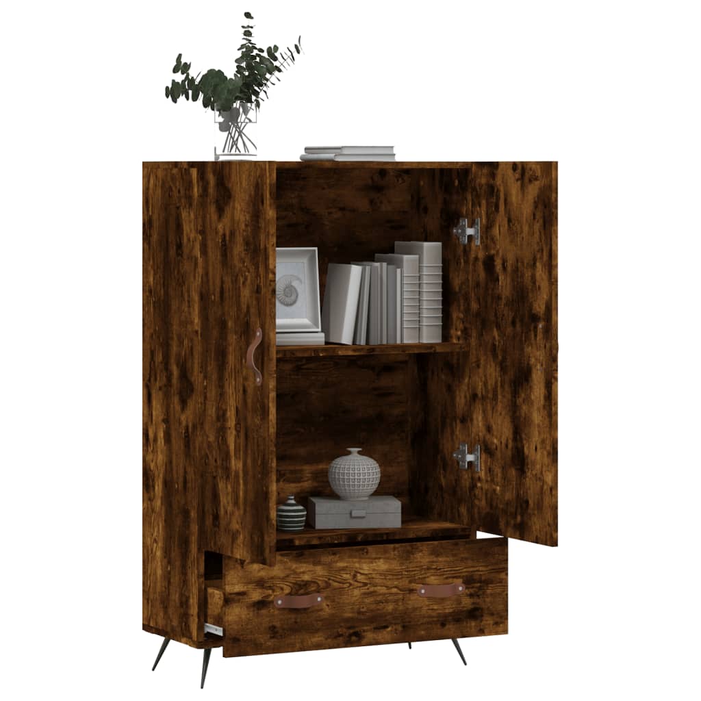 skab 69,5x31x115 cm konstrueret træ røget sonoma-eg