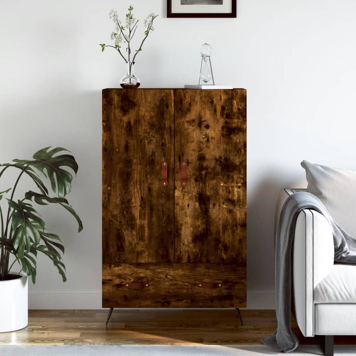 skab 69,5x31x115 cm konstrueret træ røget sonoma-eg