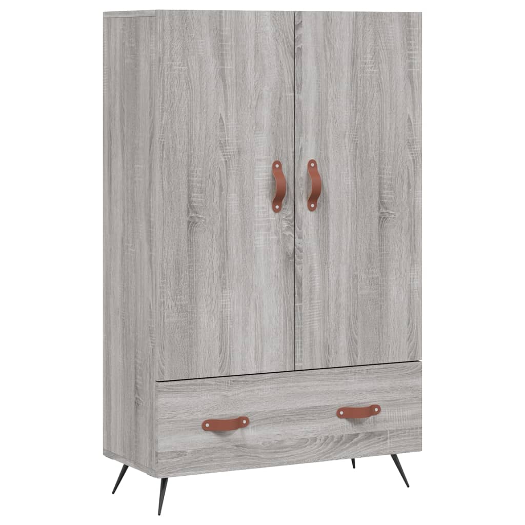 skab 69,5x31x115 cm konstrueret træ grå sonoma-eg