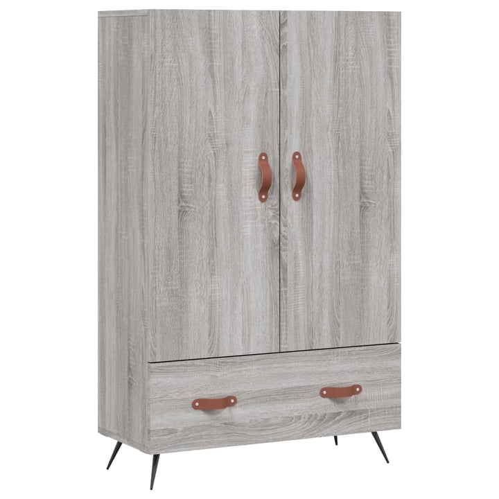 skab 69,5x31x115 cm konstrueret træ grå sonoma-eg