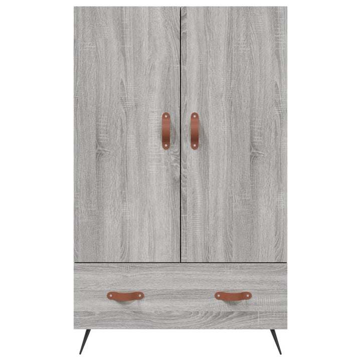 skab 69,5x31x115 cm konstrueret træ grå sonoma-eg