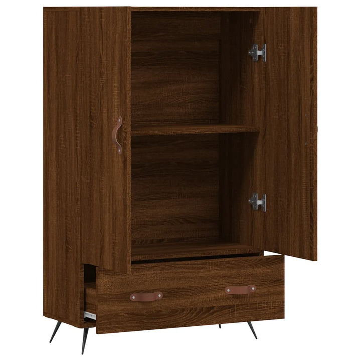 skab 69,5x31x115 cm konstrueret træ brun sonoma-eg