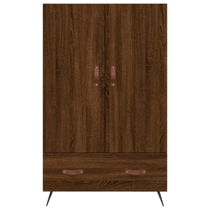 skab 69,5x31x115 cm konstrueret træ brun sonoma-eg