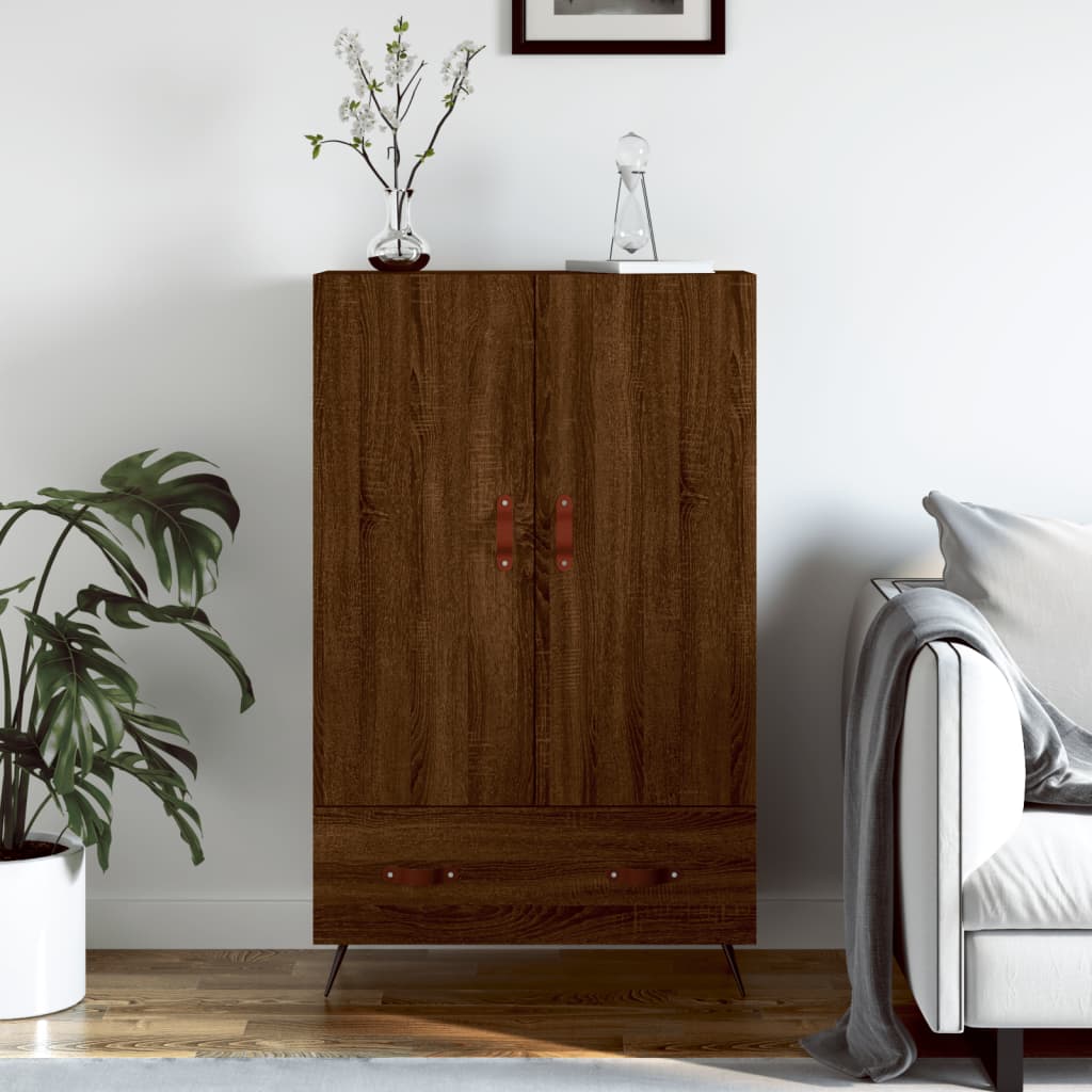 skab 69,5x31x115 cm konstrueret træ brun sonoma-eg