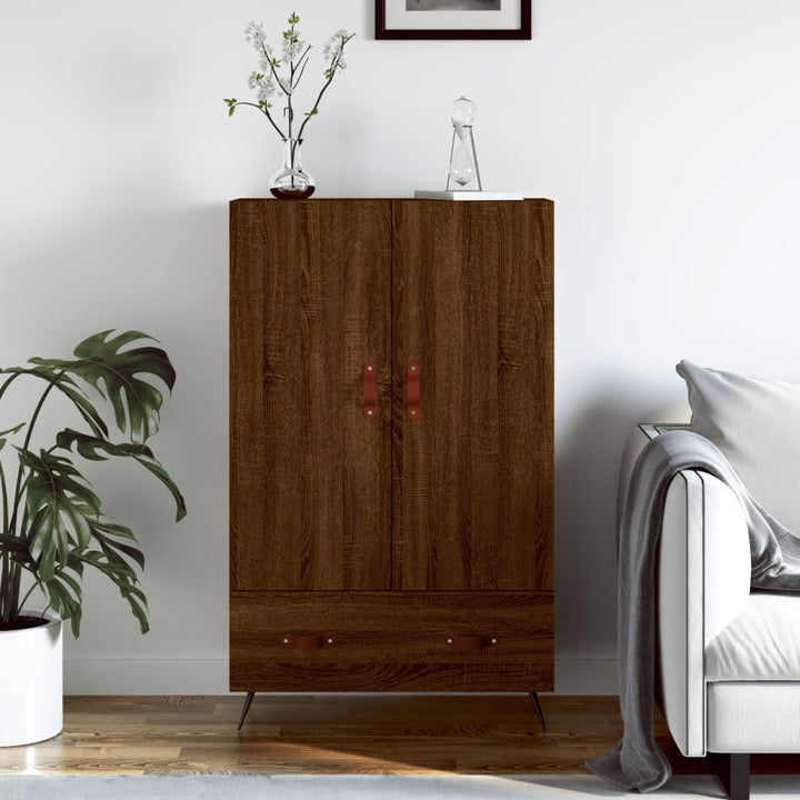 skab 69,5x31x115 cm konstrueret træ brun sonoma-eg