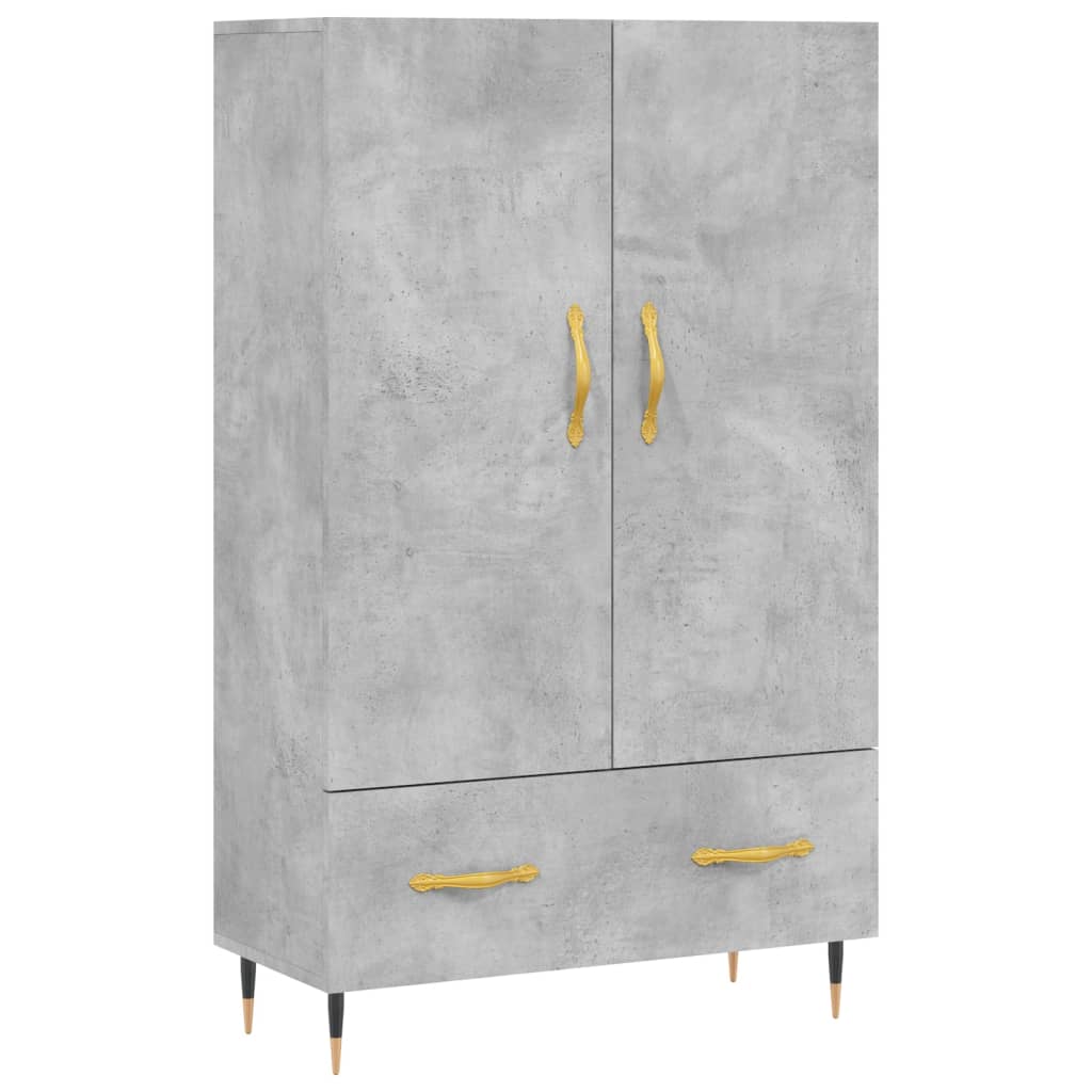 skab 69,5x31x115 cm konstrueret træ betongrå