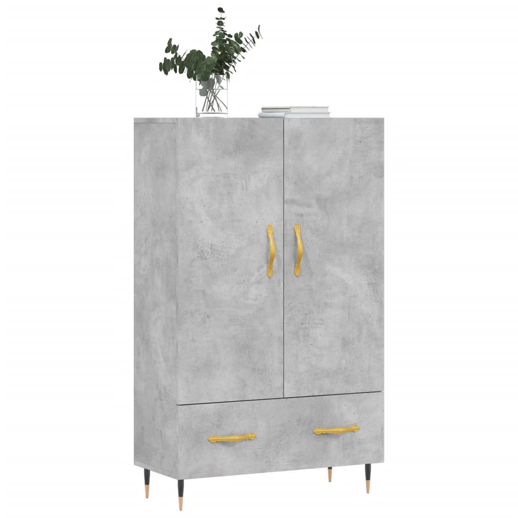 skab 69,5x31x115 cm konstrueret træ betongrå